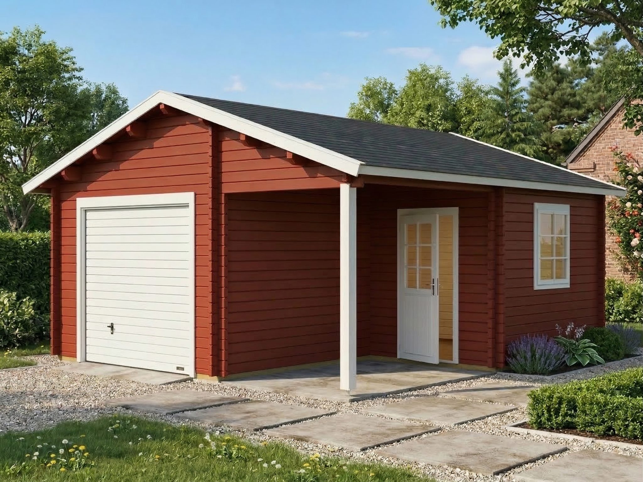 28,4 M² (21,9 M²) ENKELT GARAGE - GARAGE 550 MED HALVTAG
