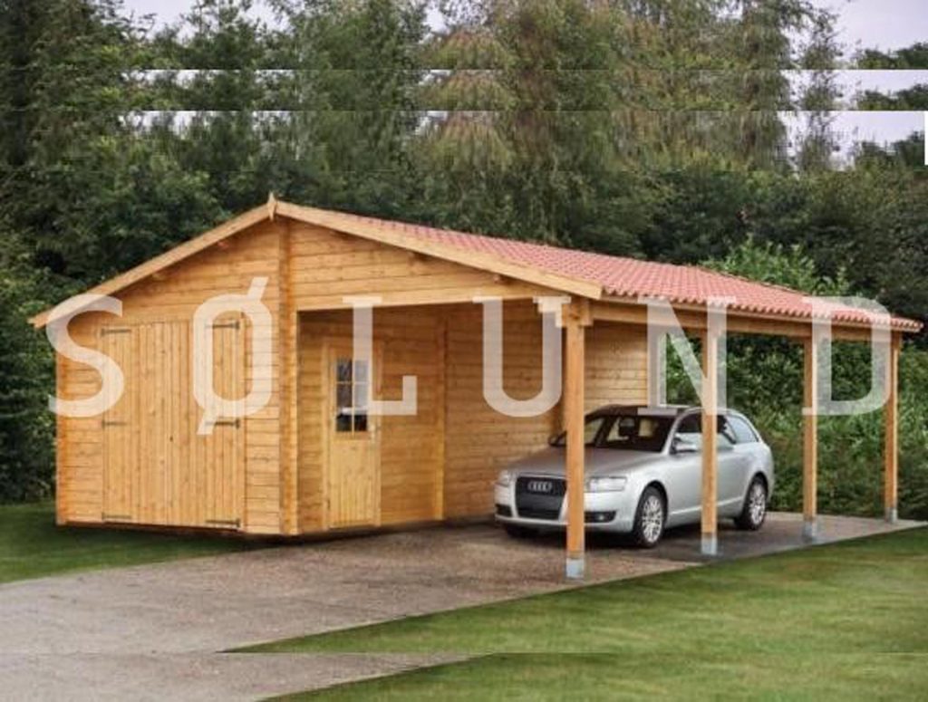 Garage carport kombination flot og rummelig Til en billig online pris