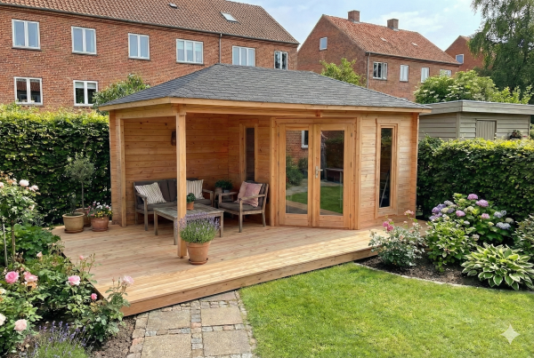 line hjørnepavillon med lounge område fra www.sølundhuse.dk