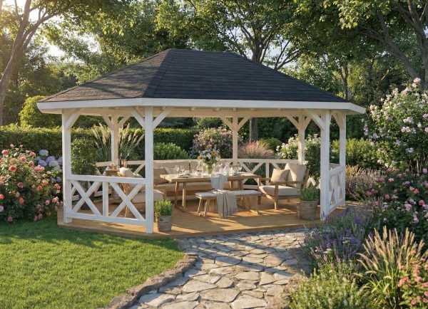 stor gazebo fra www.sølundhuse.dk