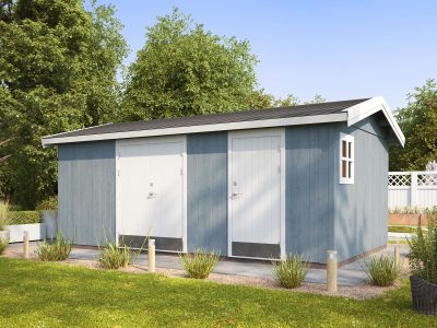 færdigbygget skur fra sølund huse