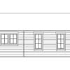 tegning af et byg selv bjælkehus fra sølund.dk