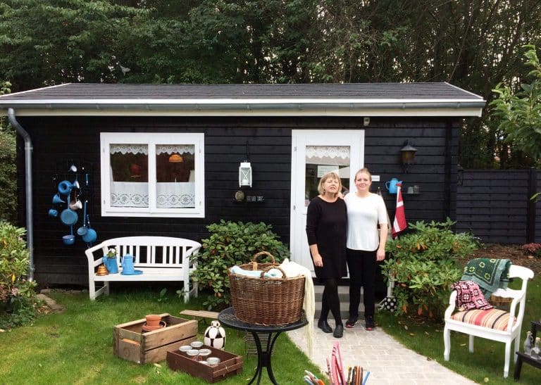 Havehus forvandlet til butik, billedet er indsendt af vores kunder og kan findes på www.sølundhuse.dk