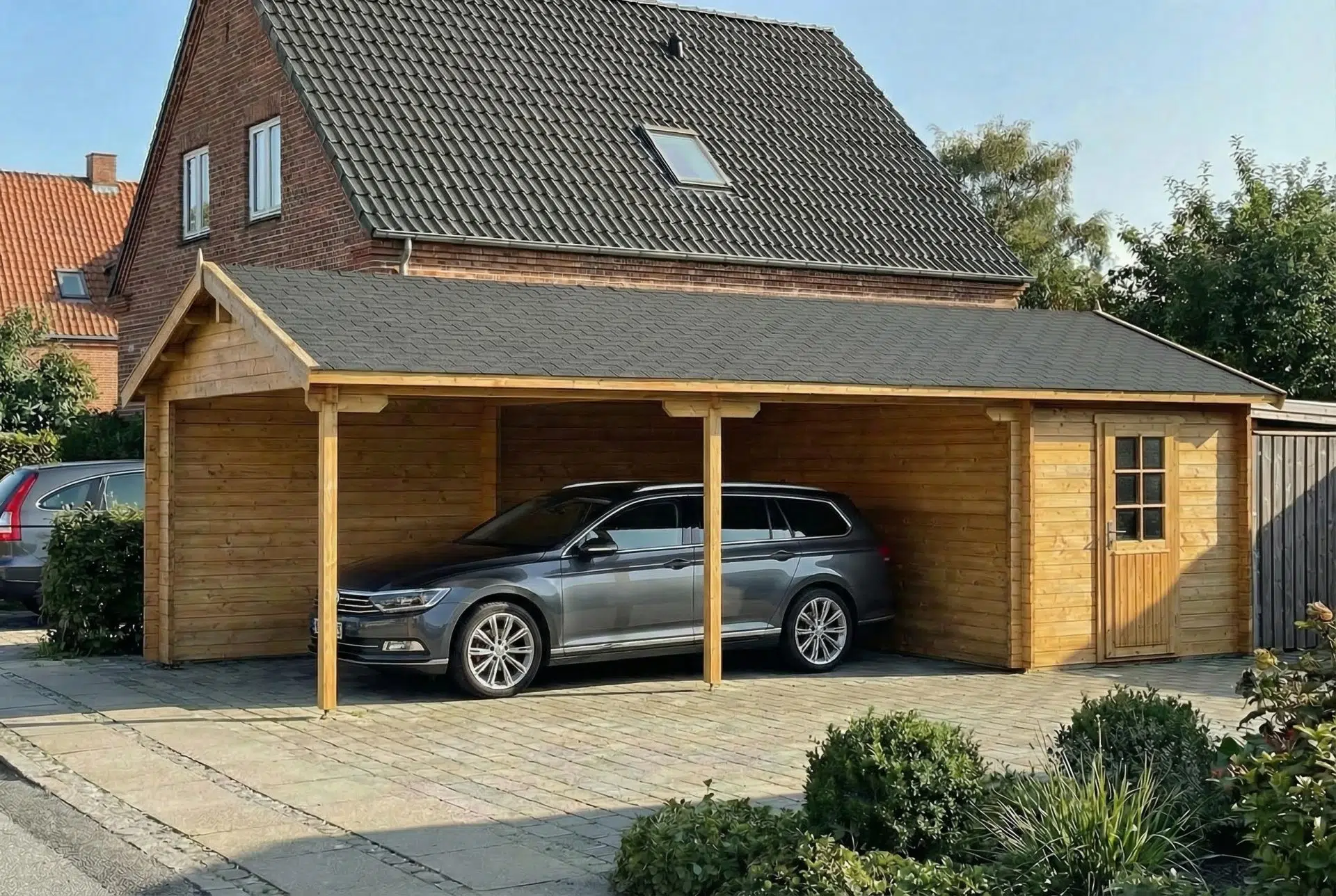 33 M² CARPORT – HANS 2 MED SKUR