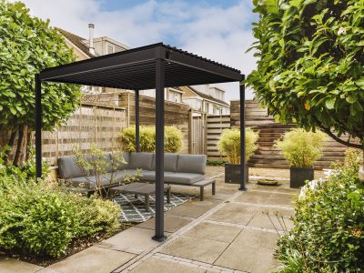 Liva pergola i stål fra Solund Huse